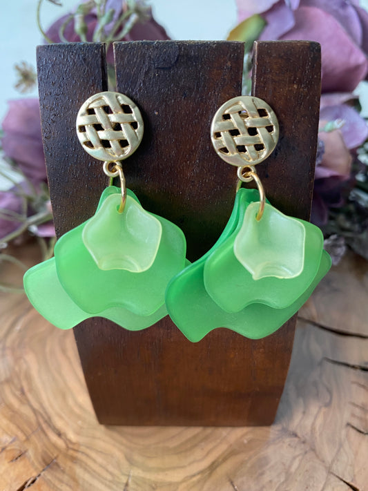Pendientes Pétalos. Modelo Alicia Trío