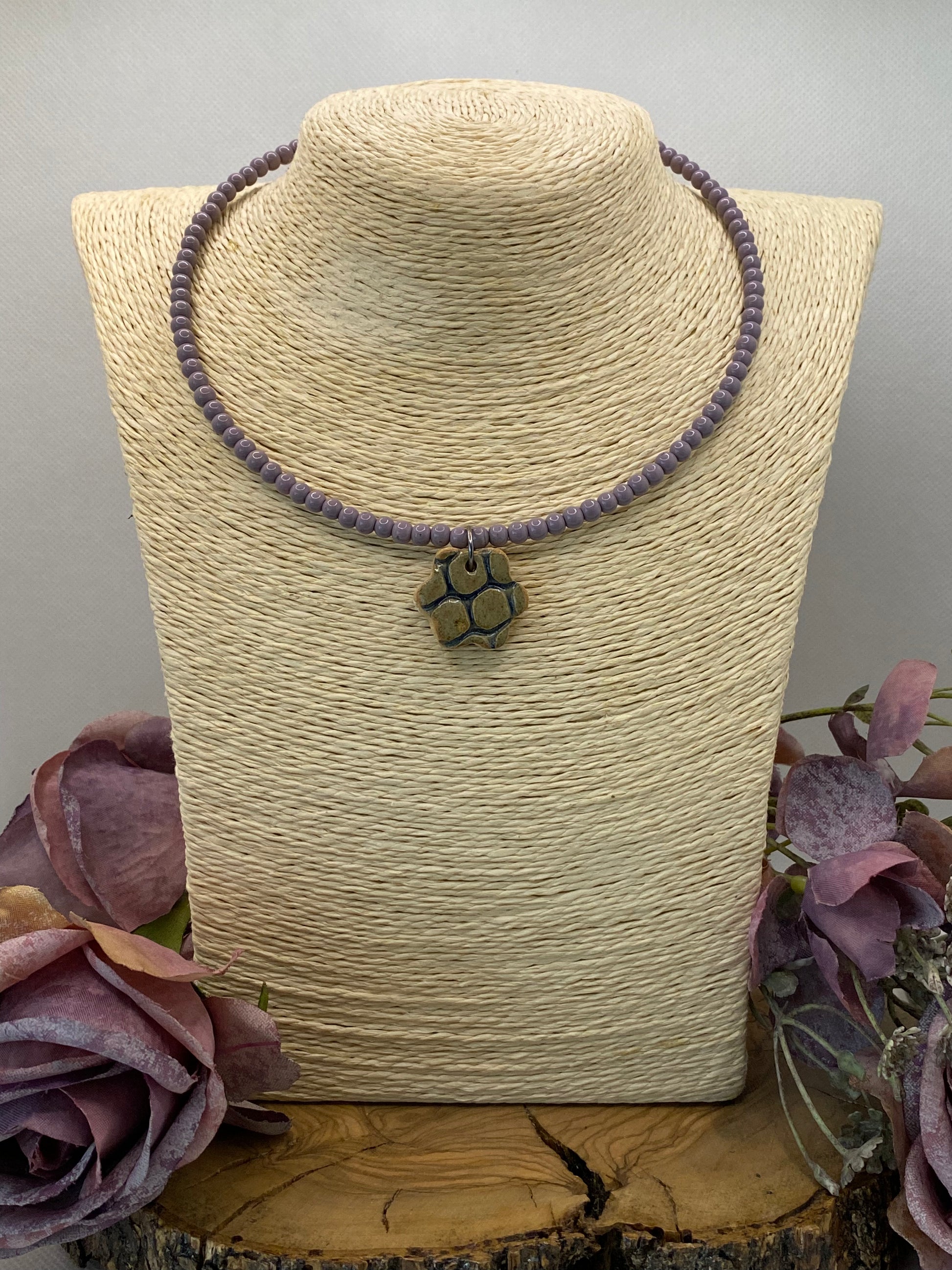 Exclusivo Collar Cerámica Flor caza