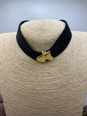 Collar Choker tela. Modelo Corcel