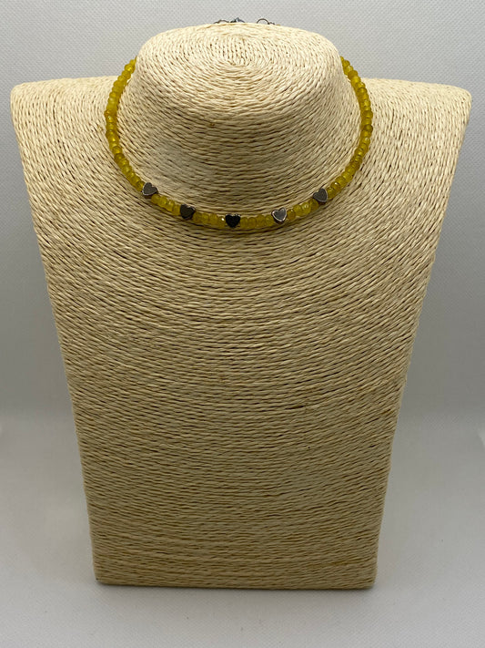 Collar Bolitas. Modelo Corazones