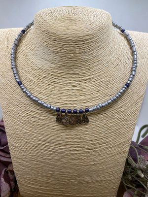 Collar Bolitas. Modelo Lágrimas plateadas