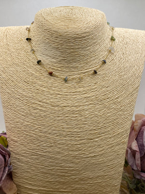 Collar Cadenas. Modelo Multipiedras