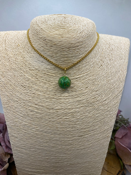 Collar Cadenas. Modelo Esterilla dorada