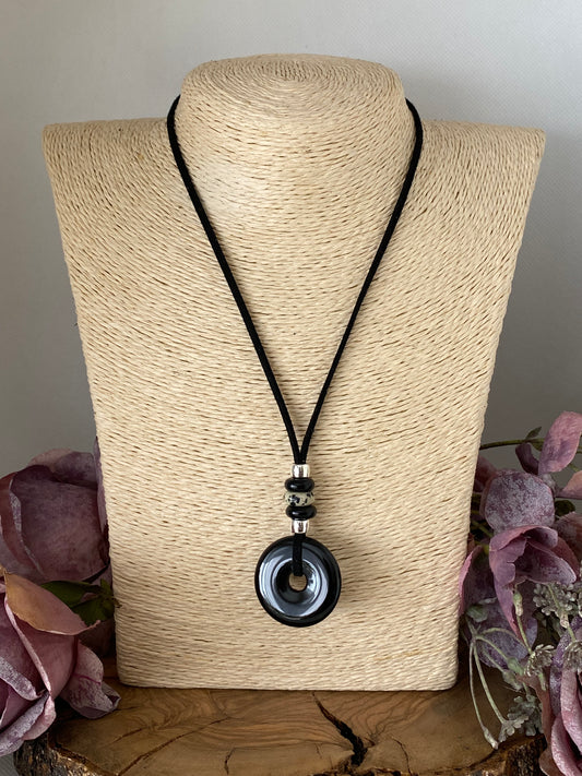 Collar Ante. Modelo Donut piedra