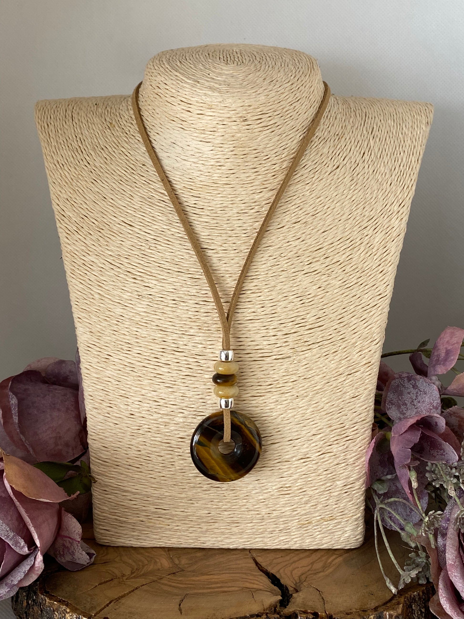 Collar Ante. Modelo Donut piedra