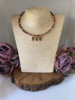 Collar Bolitas. Modelo Lágrimas doradas