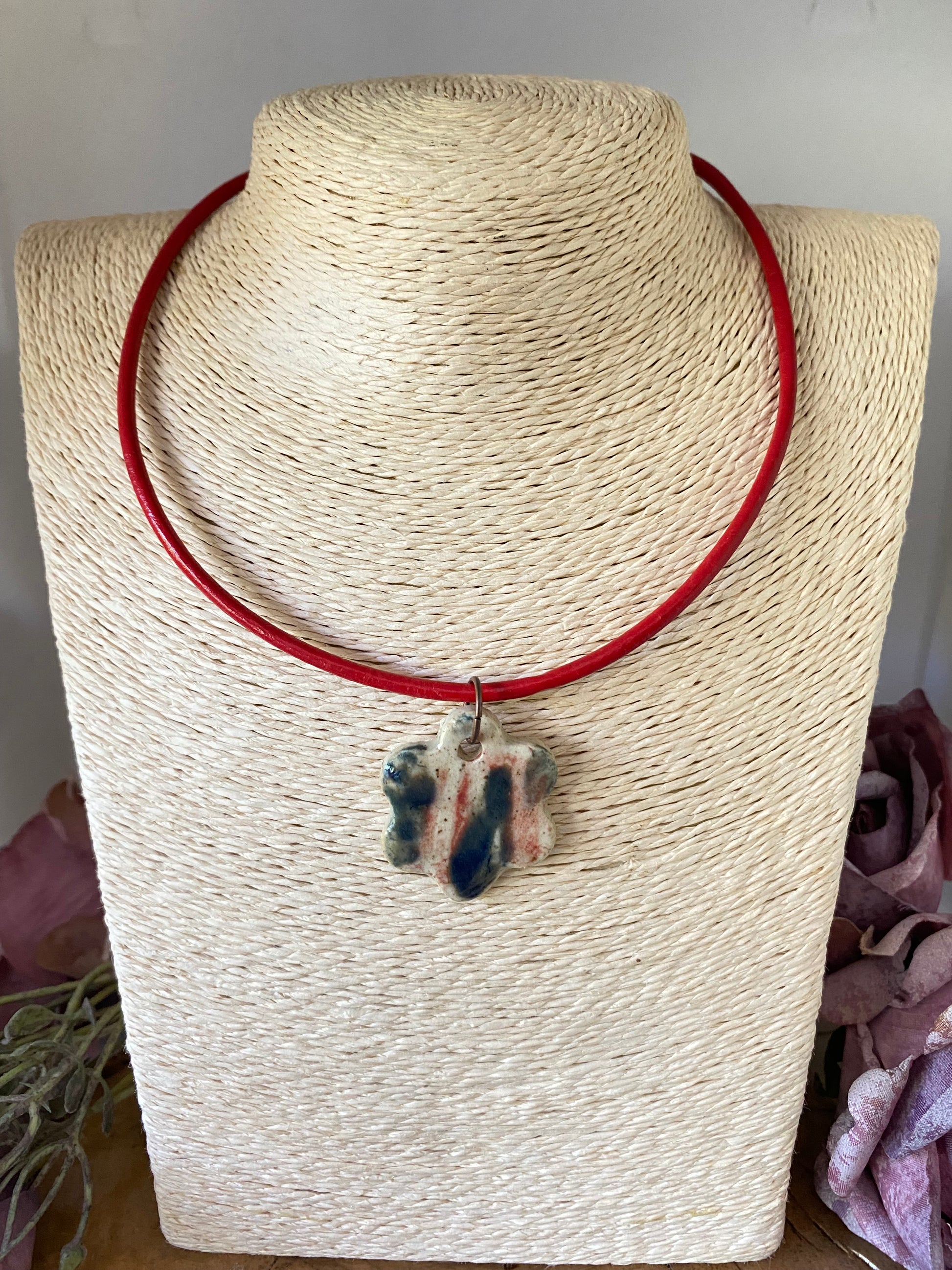 Exclusivo Collar Cerámica Fuego