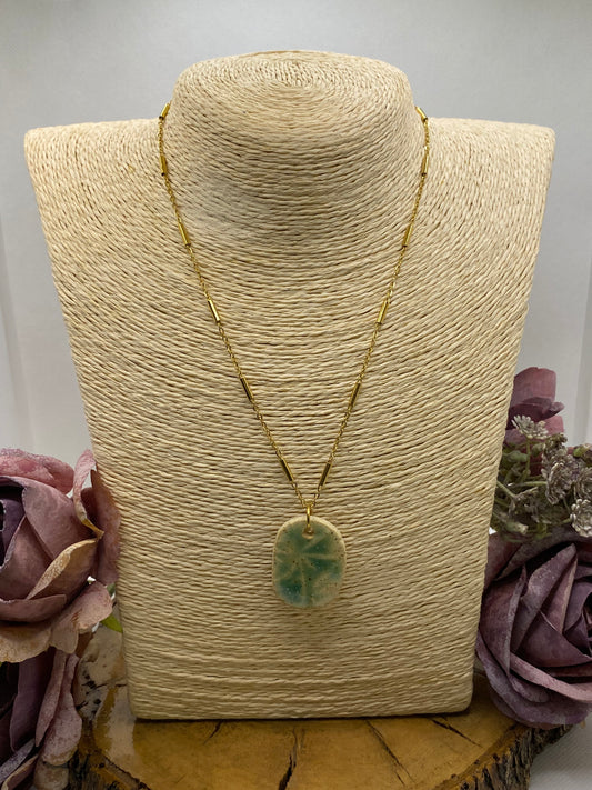 Exclusivo Collar Cerámica Palmeras