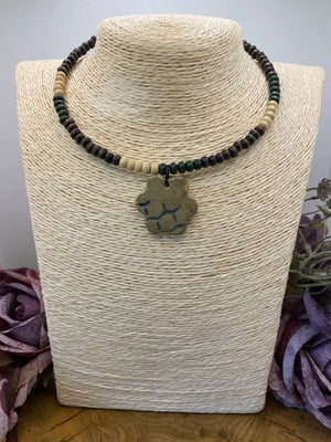 Exclusivo Collar Cerámica Flor caza