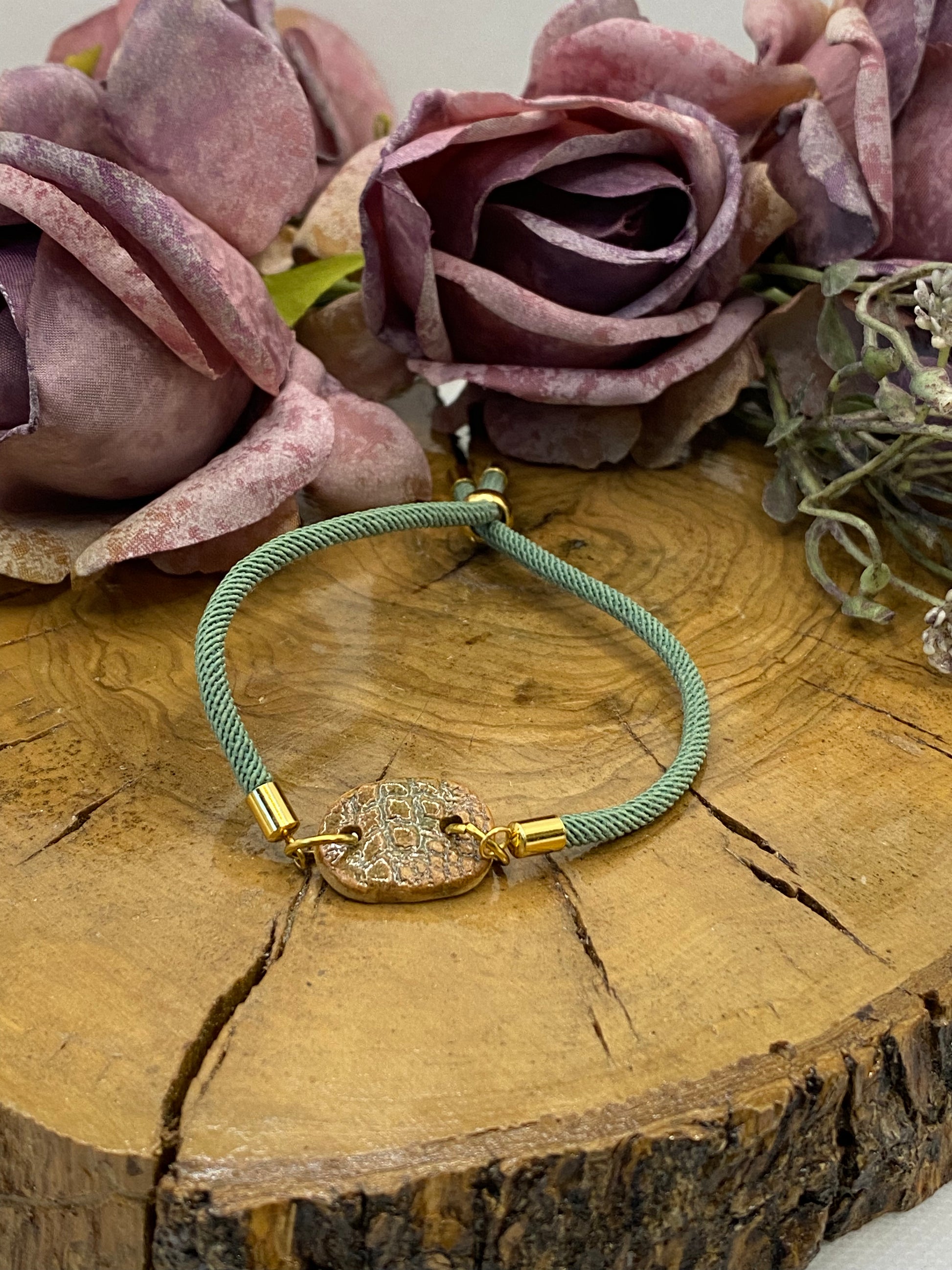 Exclusiva Pulsera Cerámica Botón