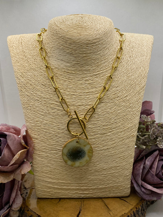 Exclusivo Collar Cerámica Ocre