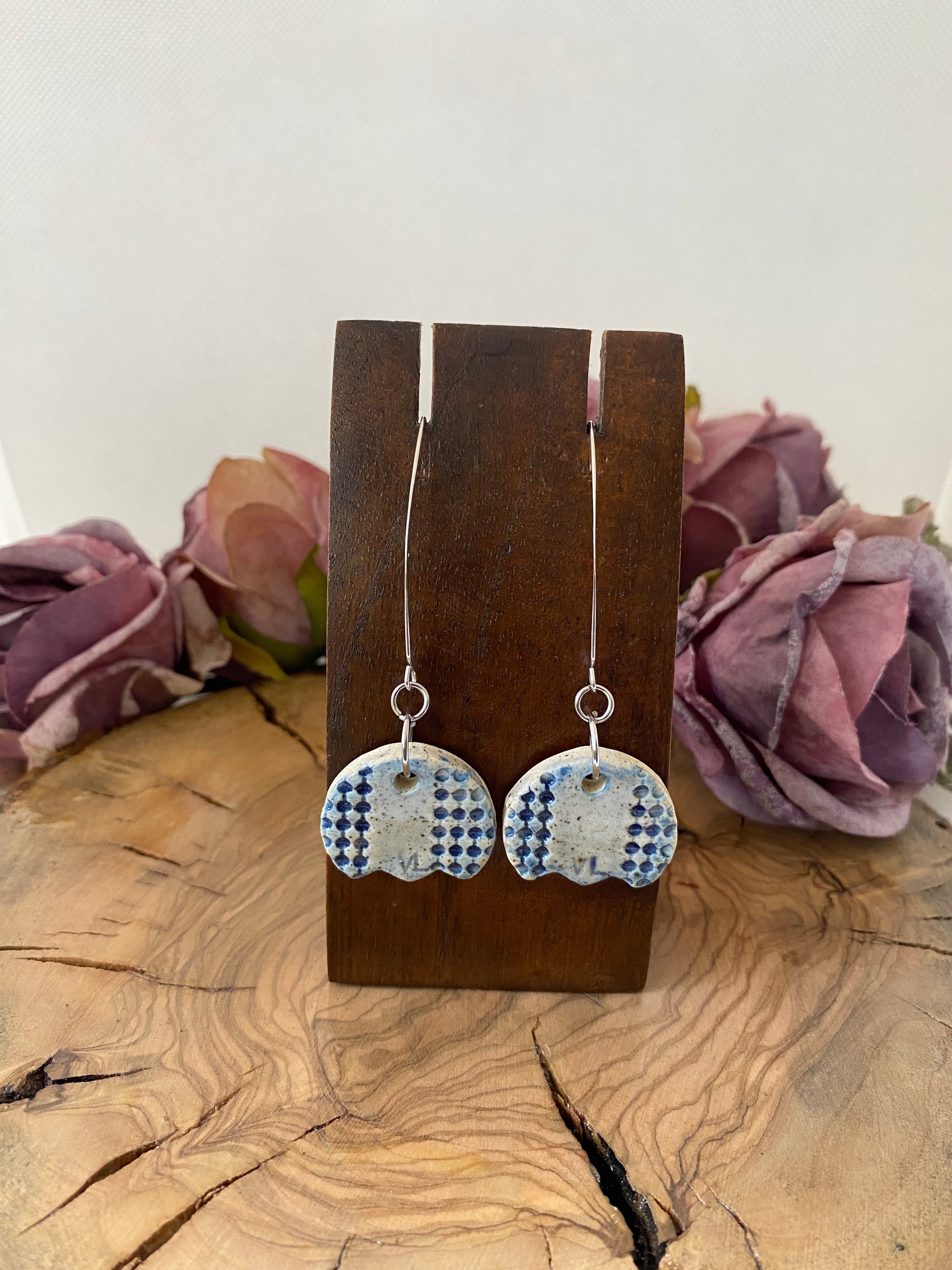 Exclusivos Pendientes Tulipán Zafiro