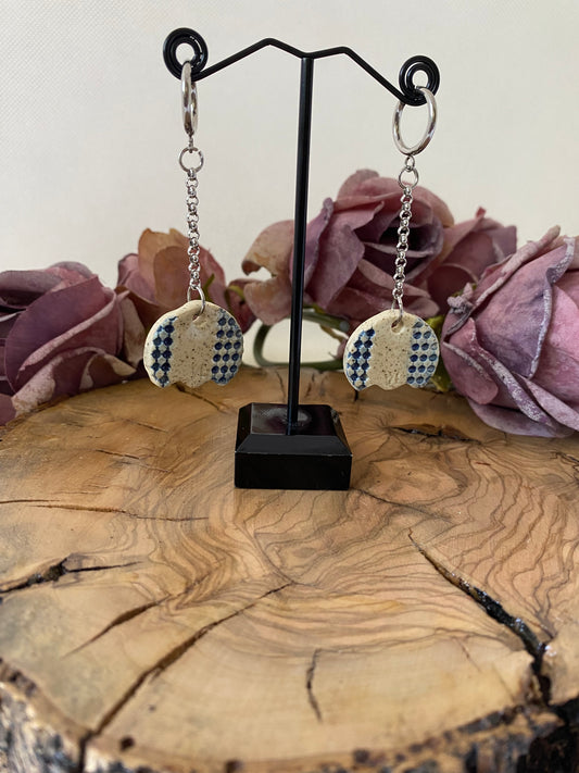 Exclusivos Pendientes Tulipán Natural Azul