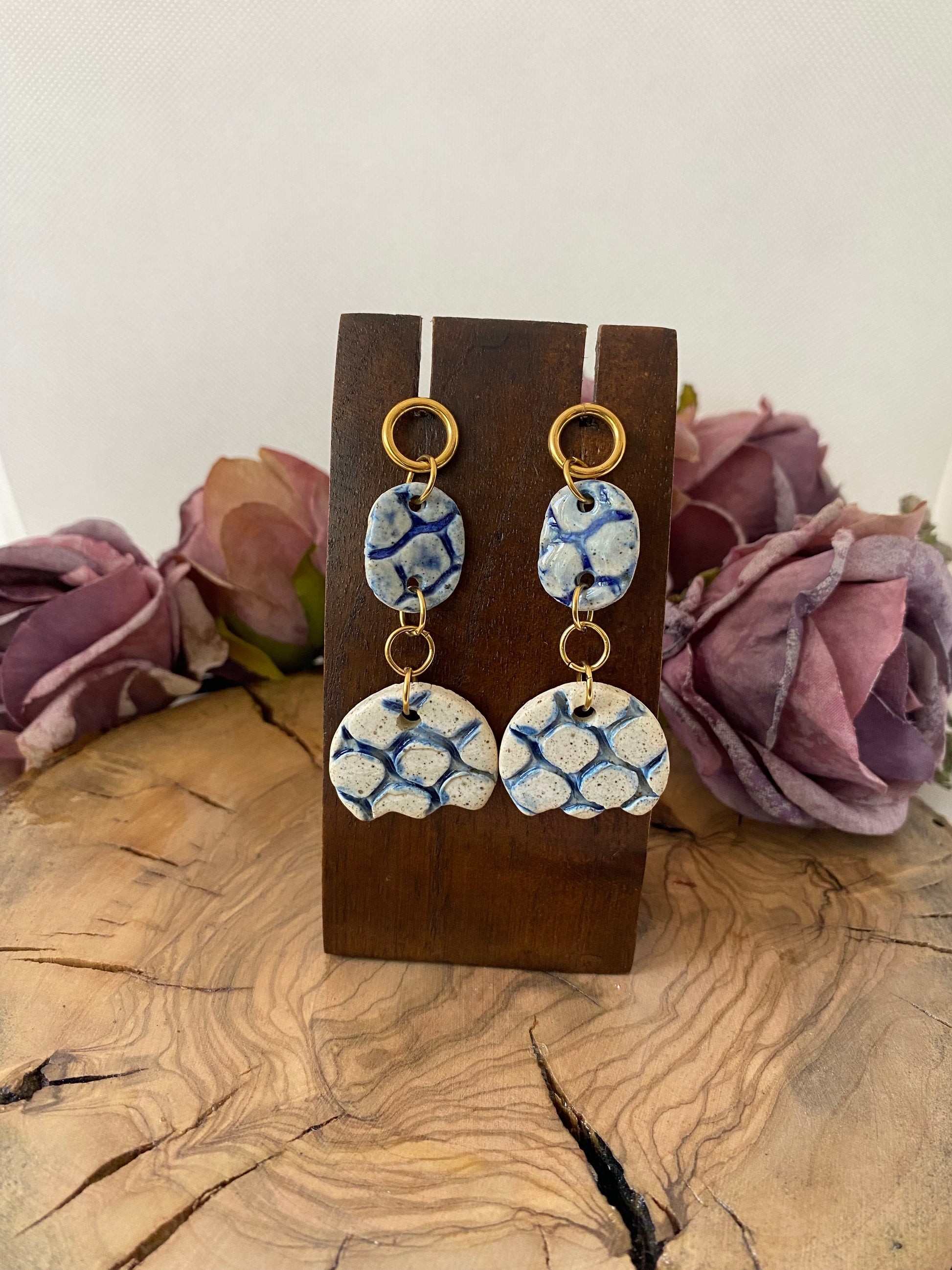 Exclusivos Pendientes Tulipán Red Azul