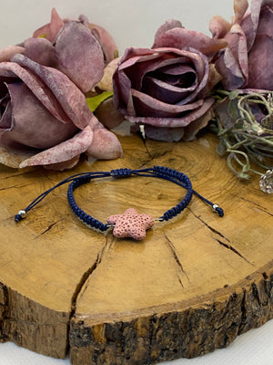 Pulsera Hilo macramé. Modelo Estrellita lava