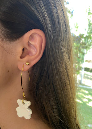 Pendientes Cerámica. Modelo Osito largos