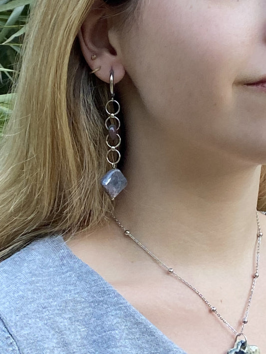 Pendientes Piedras. Modelo Carmen Rombo