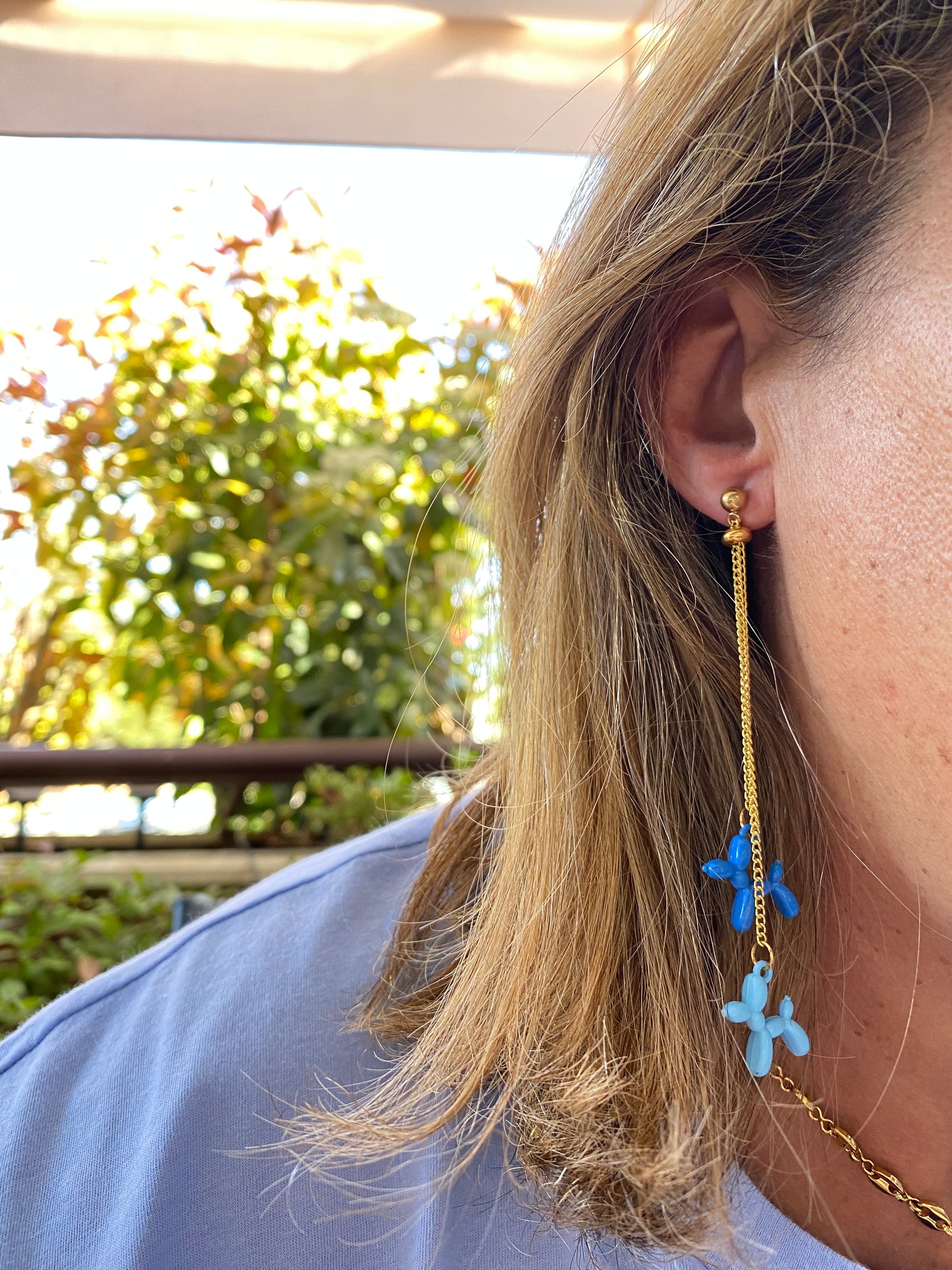 Pendientes Esmaltes. Modelo Perrito Sube y baja