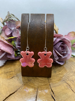 Pendientes Cerámica. Modelo Osito largos