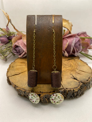Pendientes Nácar. Modelo Bobina Vintage