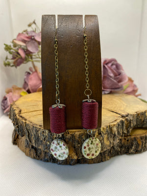 Pendientes Nácar. Modelo Bobina Vintage