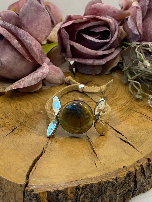 Pulsera Ante. Modelo Caramelo