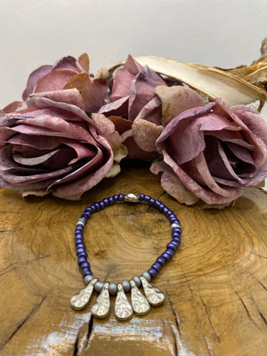 Pulsera Bolitas. Modelo Lágrimas plateadas