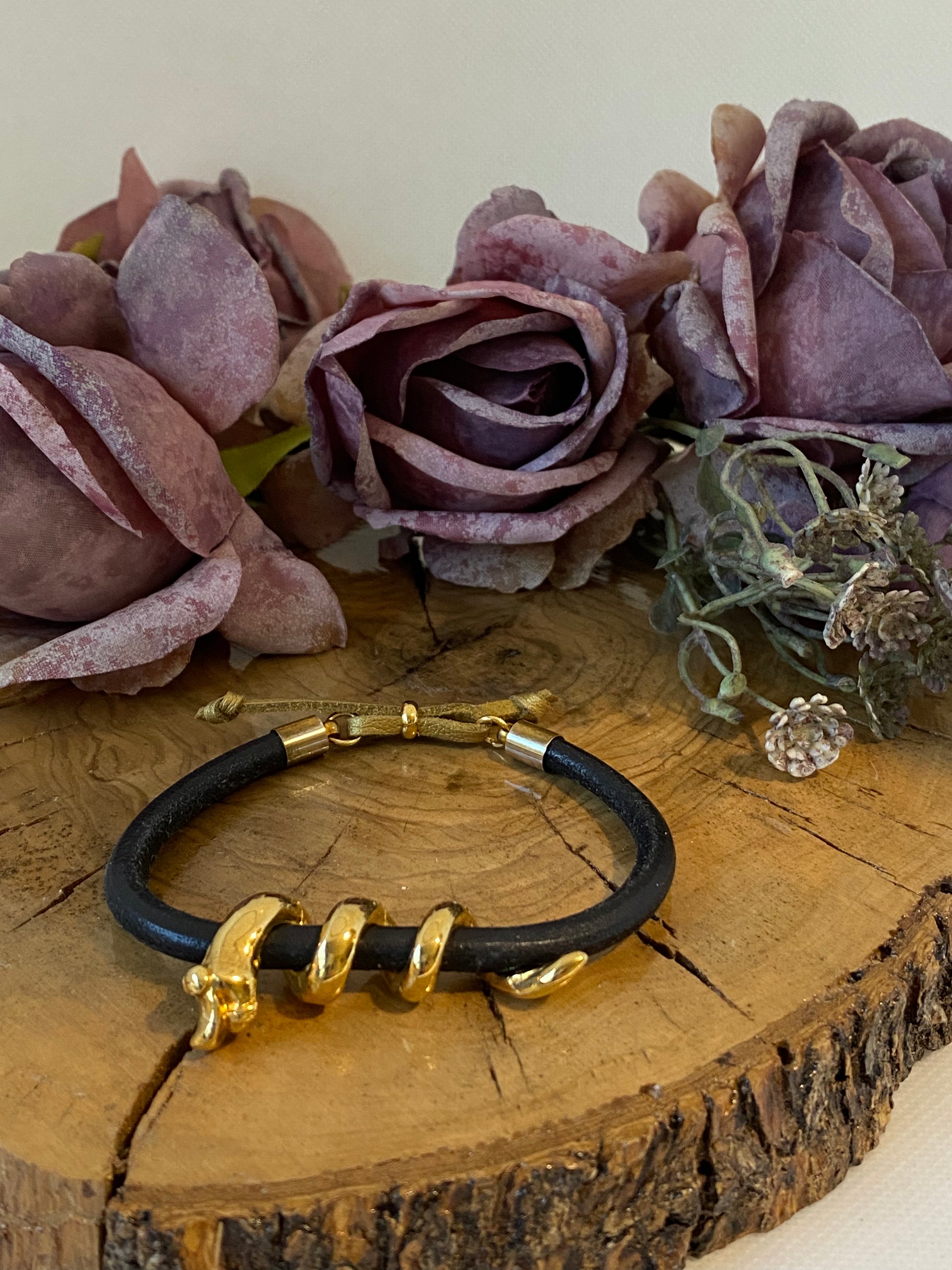 Pulsera Cuero. Modelo Serpiente