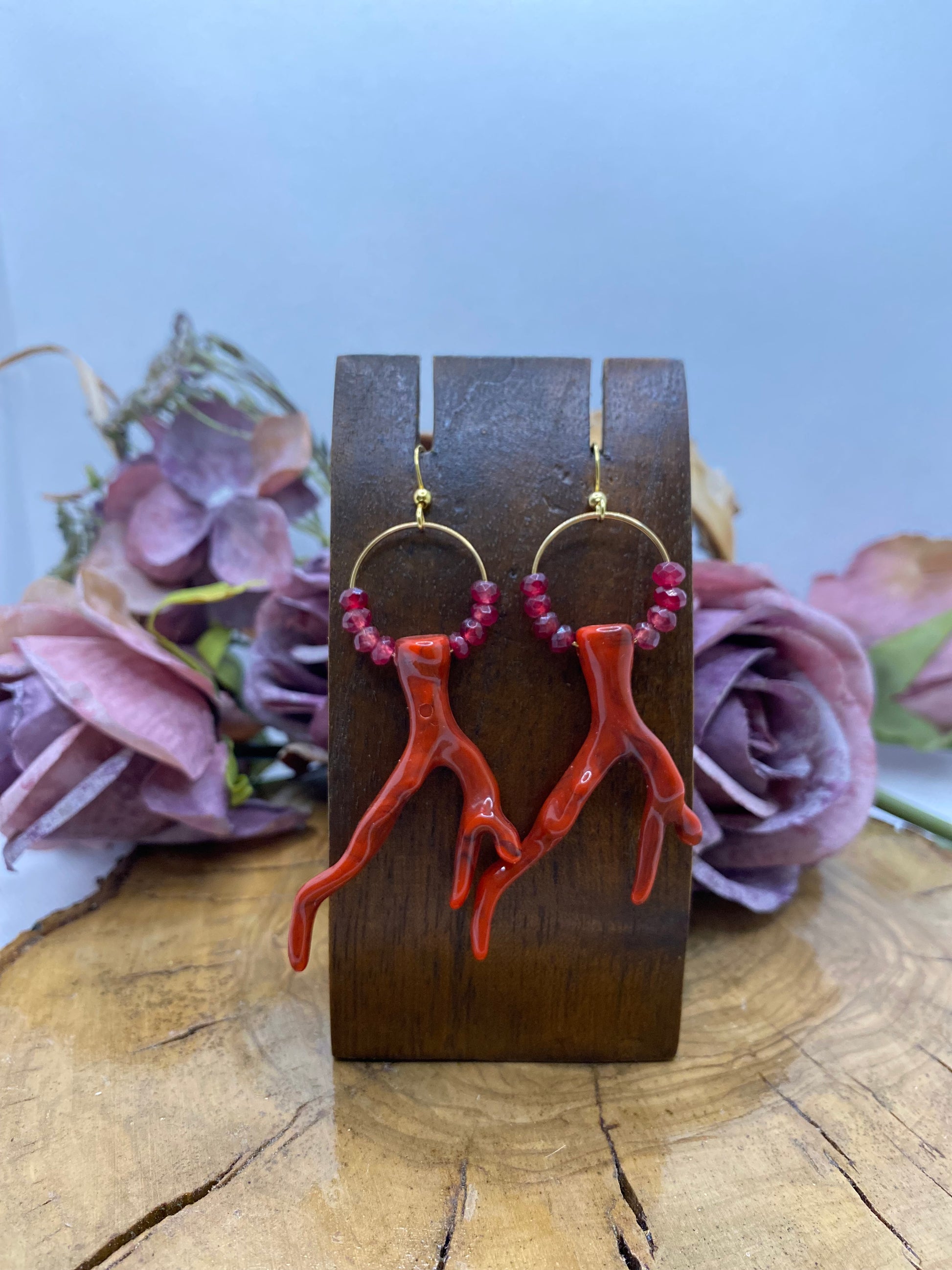 Pendientes Bolitas. Modelo Coral mini