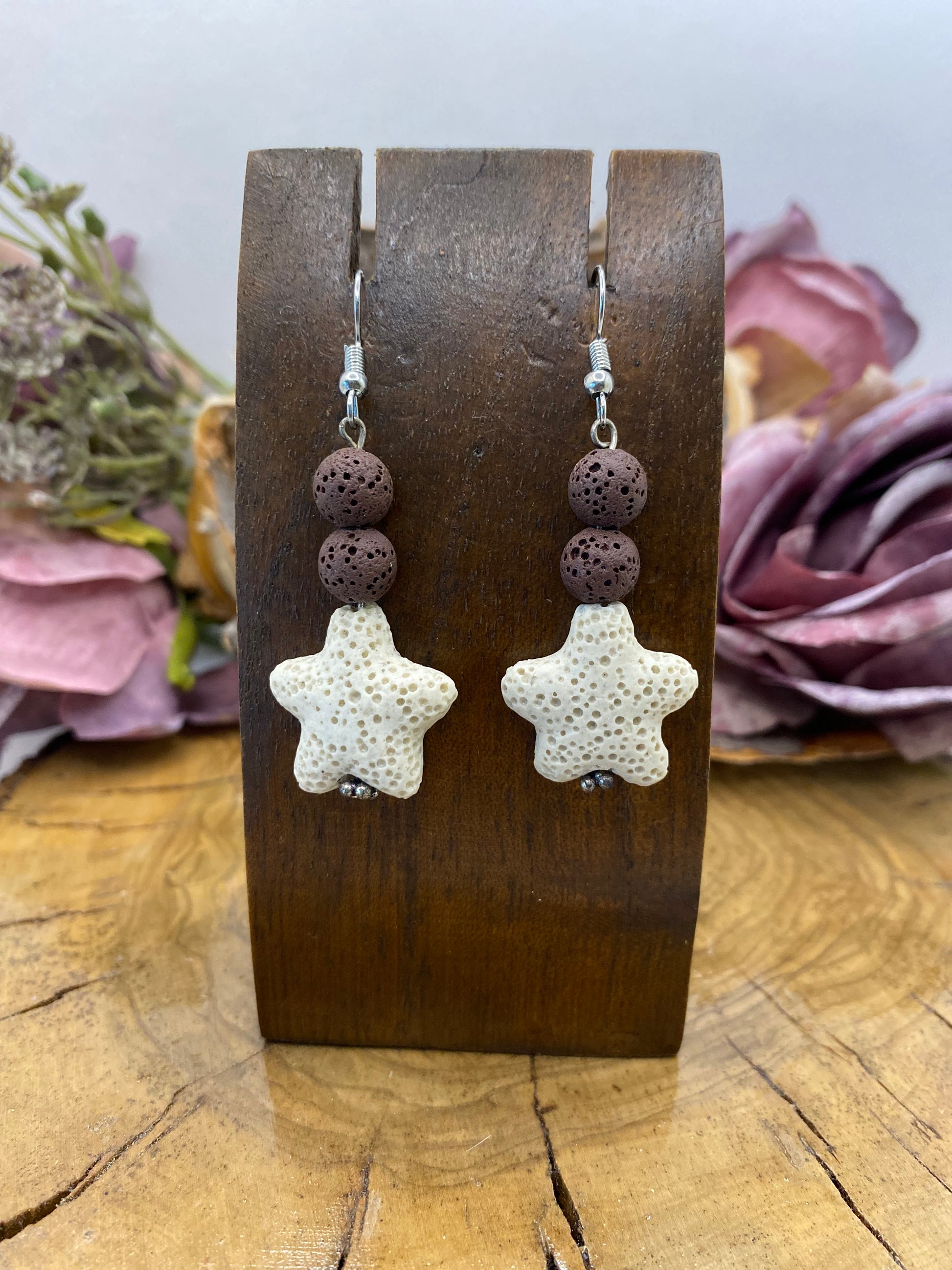 Pendientes Lava. Modelo Sandra