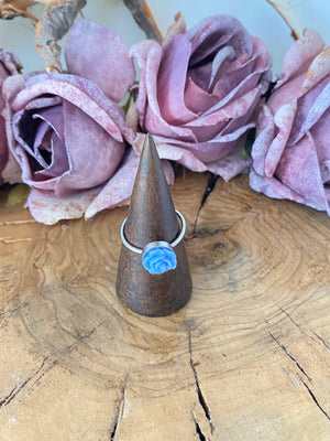 Anillo  Flores. Modelo Chic plateado