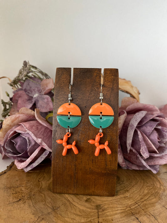Pendientes Esmaltes. Modelo Perrito Bicolor