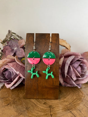 Pendientes Esmaltes. Modelo Perrito Bicolor