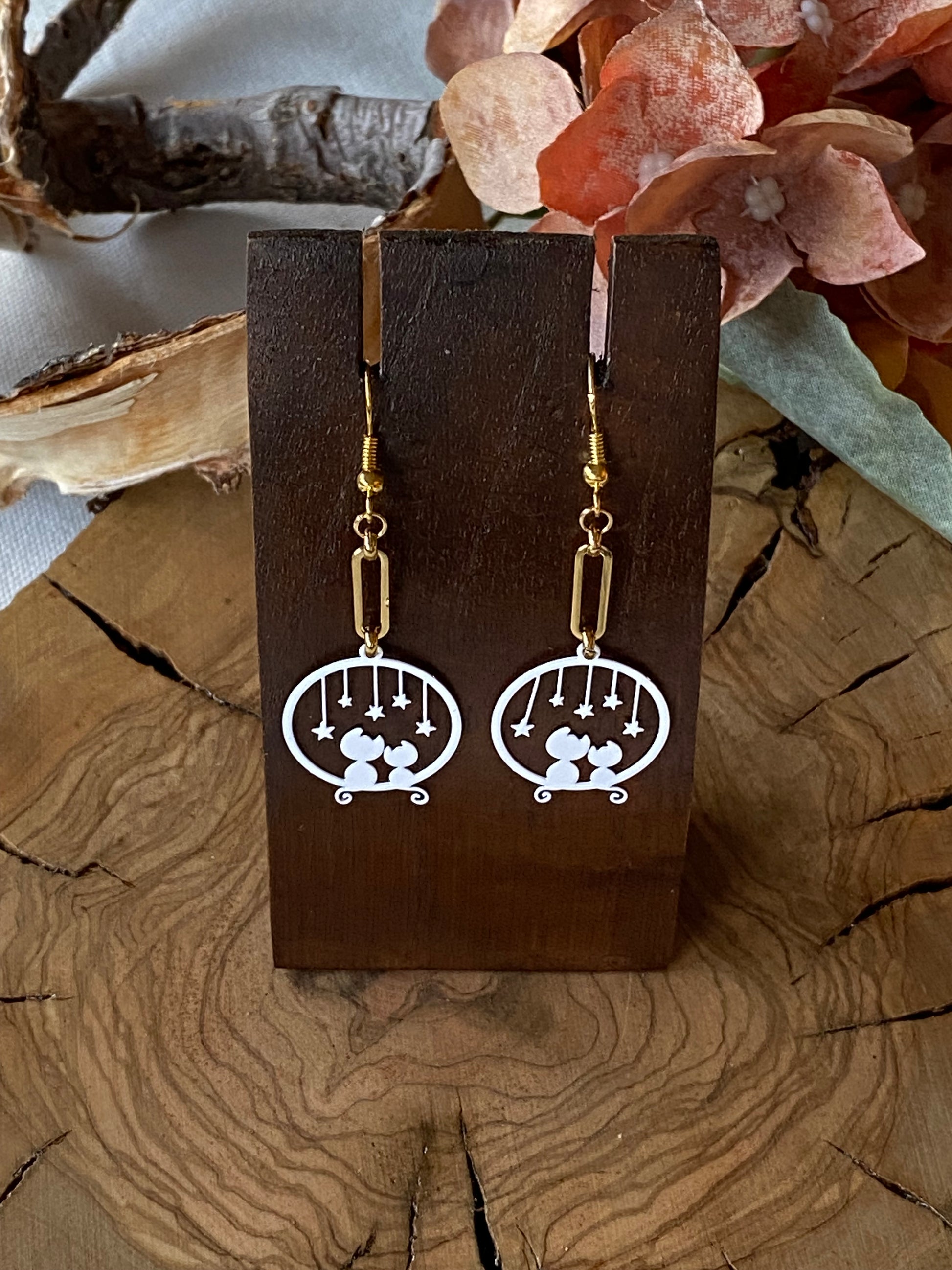 Pendientes Esmaltes. Modelo Gatitos