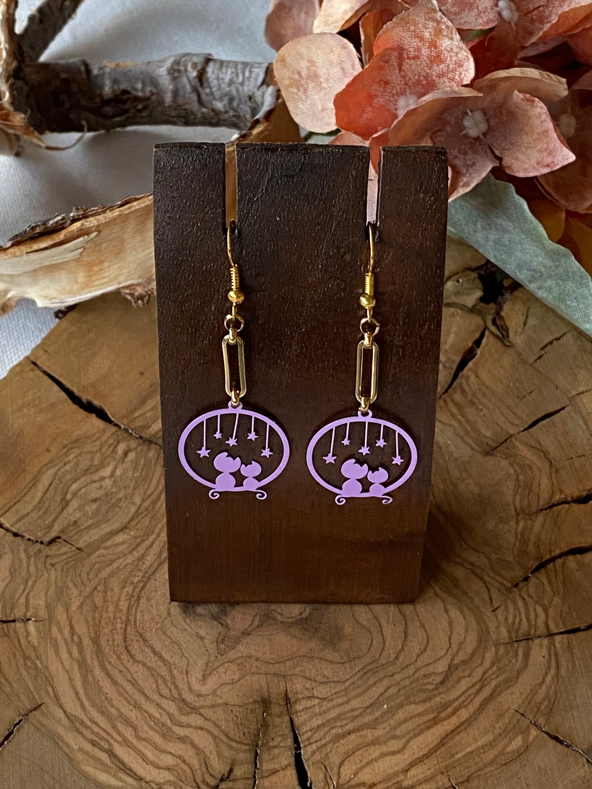 Pendientes Esmaltes. Modelo Gatitos