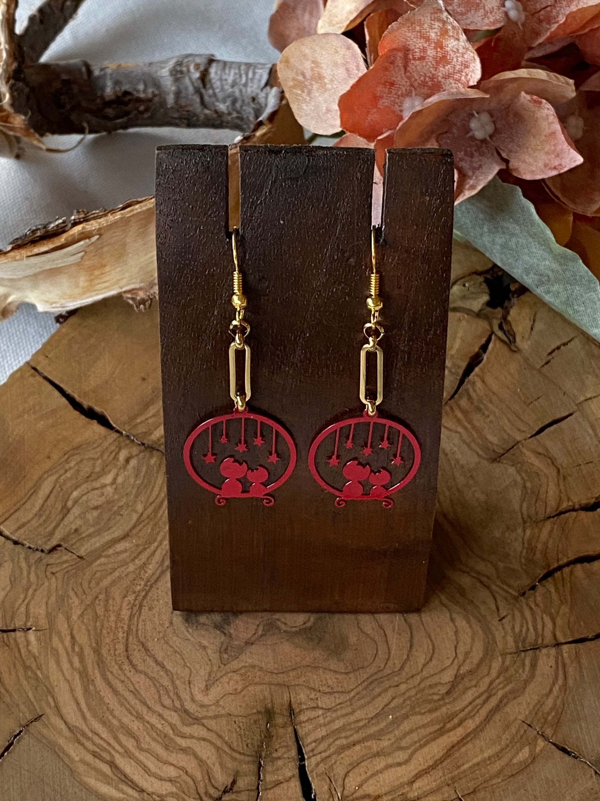 Pendientes Esmaltes. Modelo Gatitos