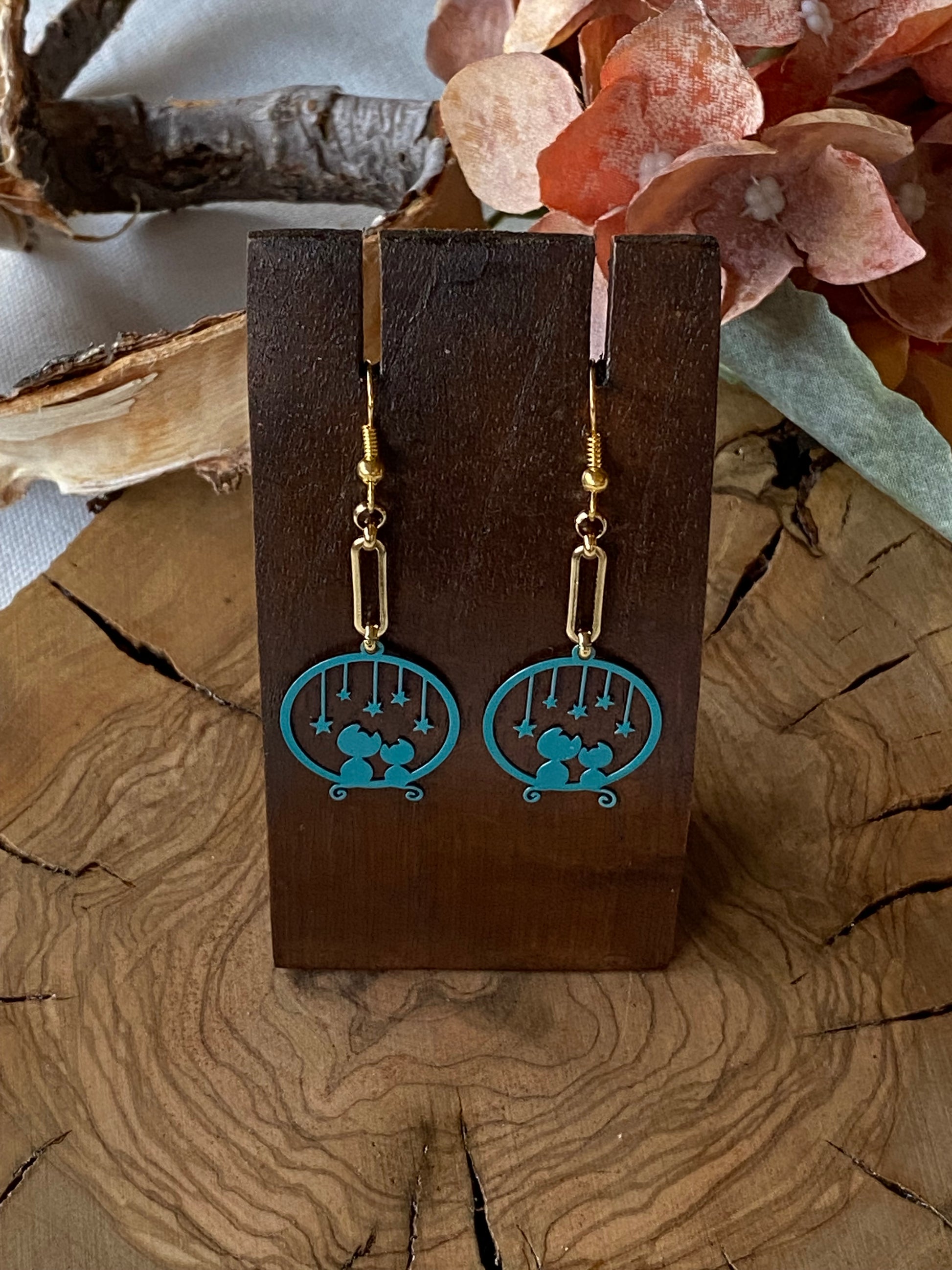 Pendientes Esmaltes. Modelo Gatitos