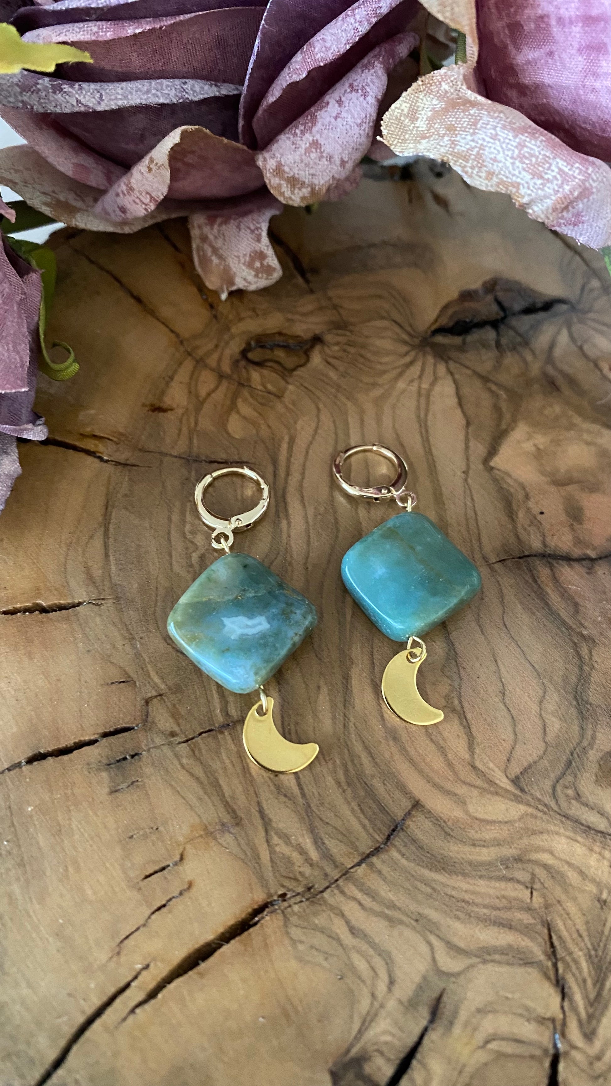 Pendientes Piedras. Modelo Noche