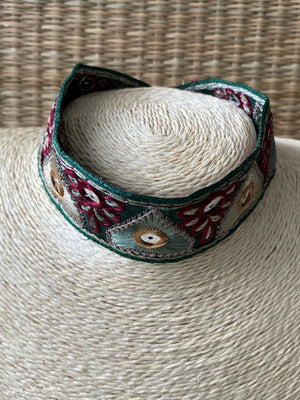 Choker tela. Modelo Reflejos