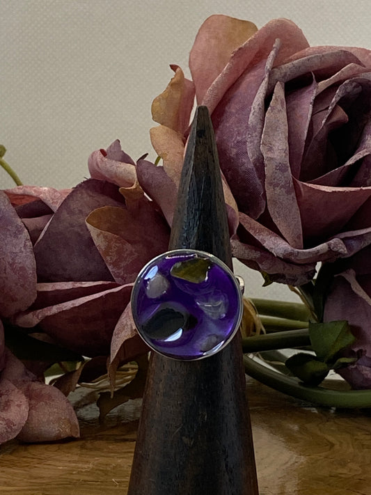 Exclusivo Anillo Piedras Morado